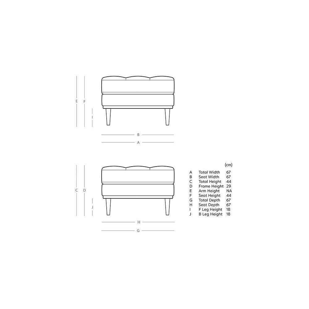 Berlo Ottoman Color in Grey