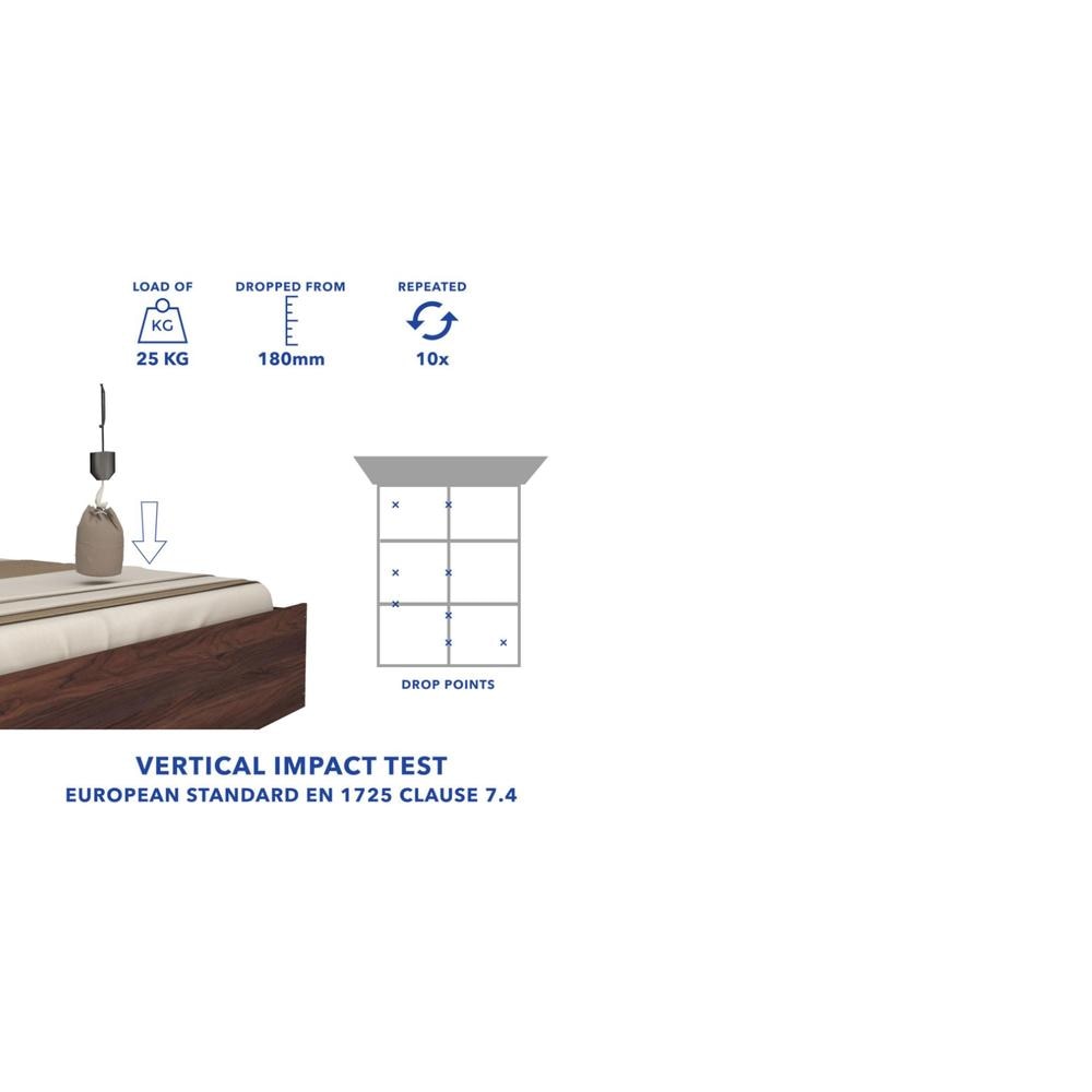 Citta Engineered Wood Queen Size Bed In Walnut Finish