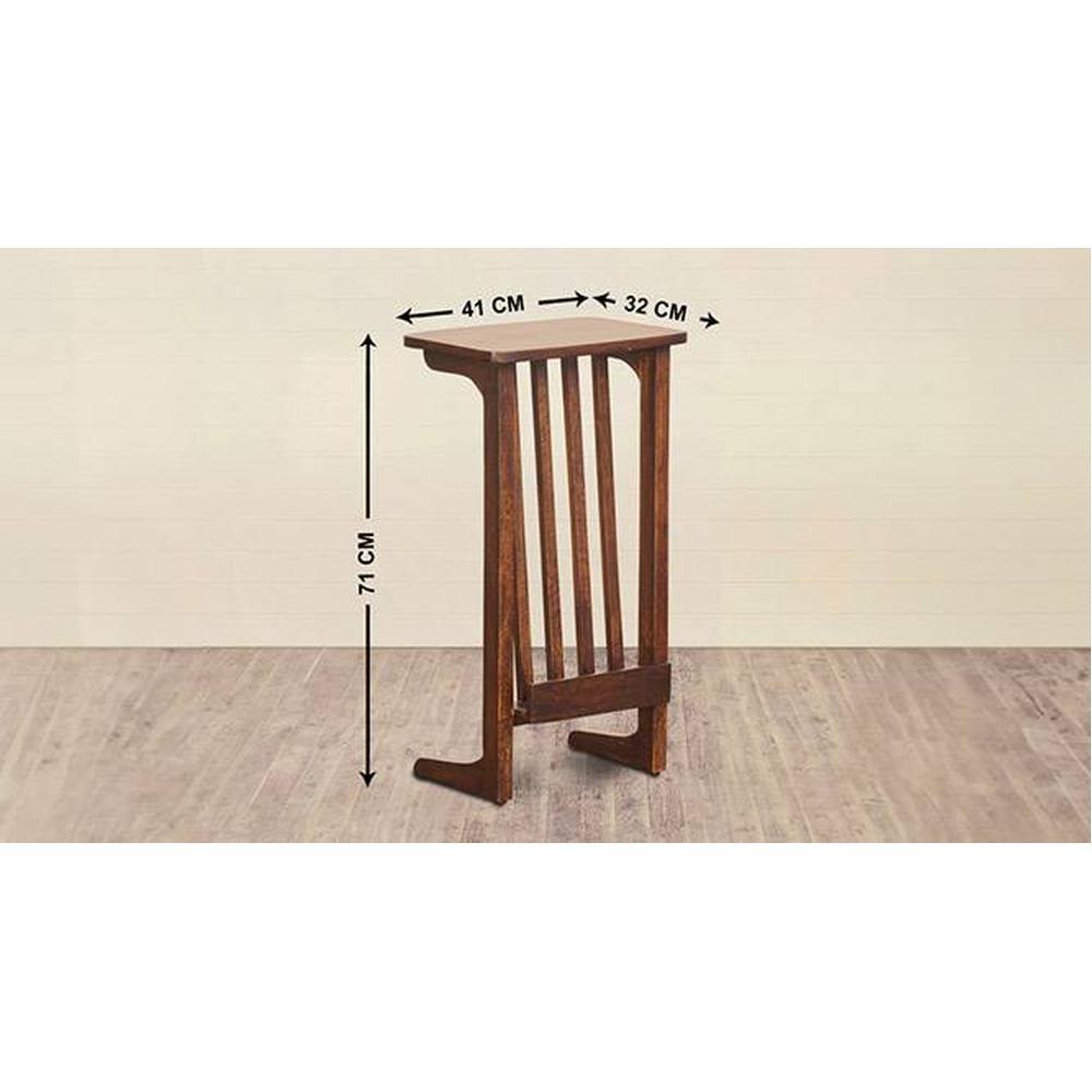 Aster Solid Wood Side Table in  Natural Finish