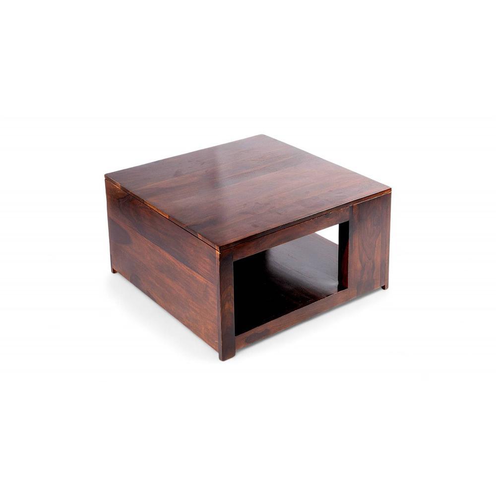 Milan Sheesham Wood Coffee Table In Walnut Finish