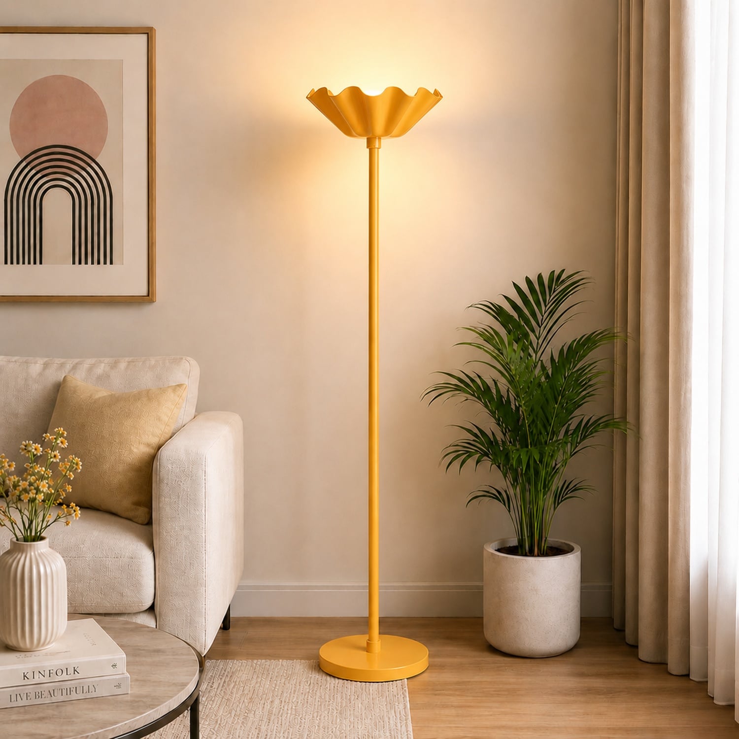 Flower Floor Lamp in Yellow Colour-image-15