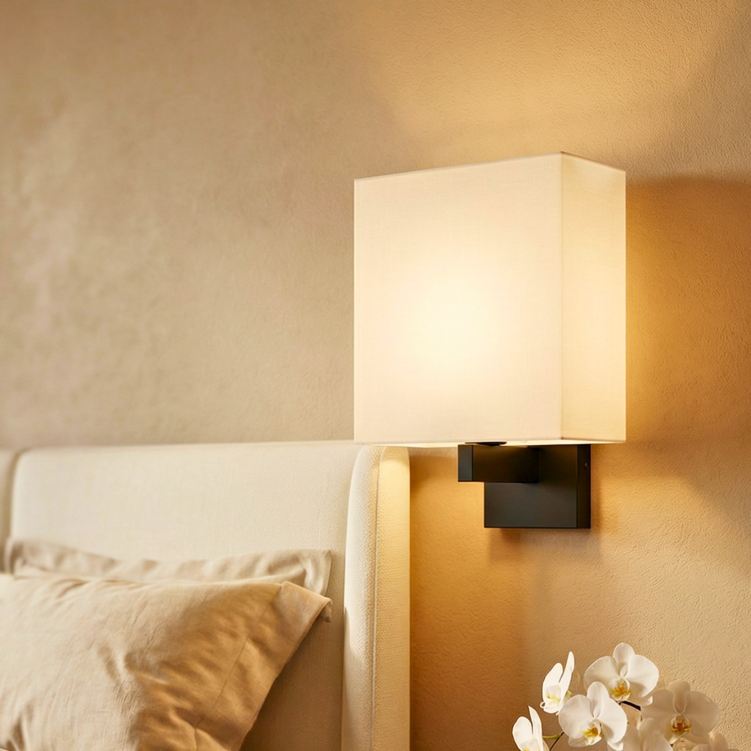 Eliante Modern Wall Lights Mild Steel & Glass Material Satin Nickel & White Finish - Eliante