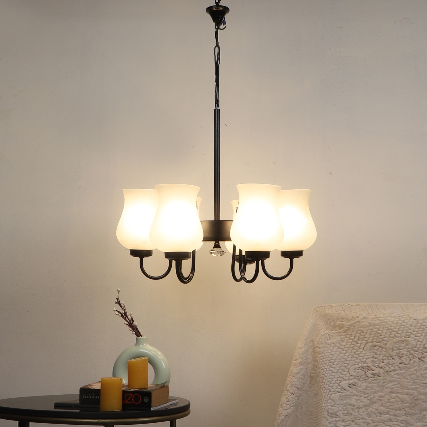 Devansh Gold Antique Wall Mounted Lamp With Off-White Cotton Shade - Devansh
