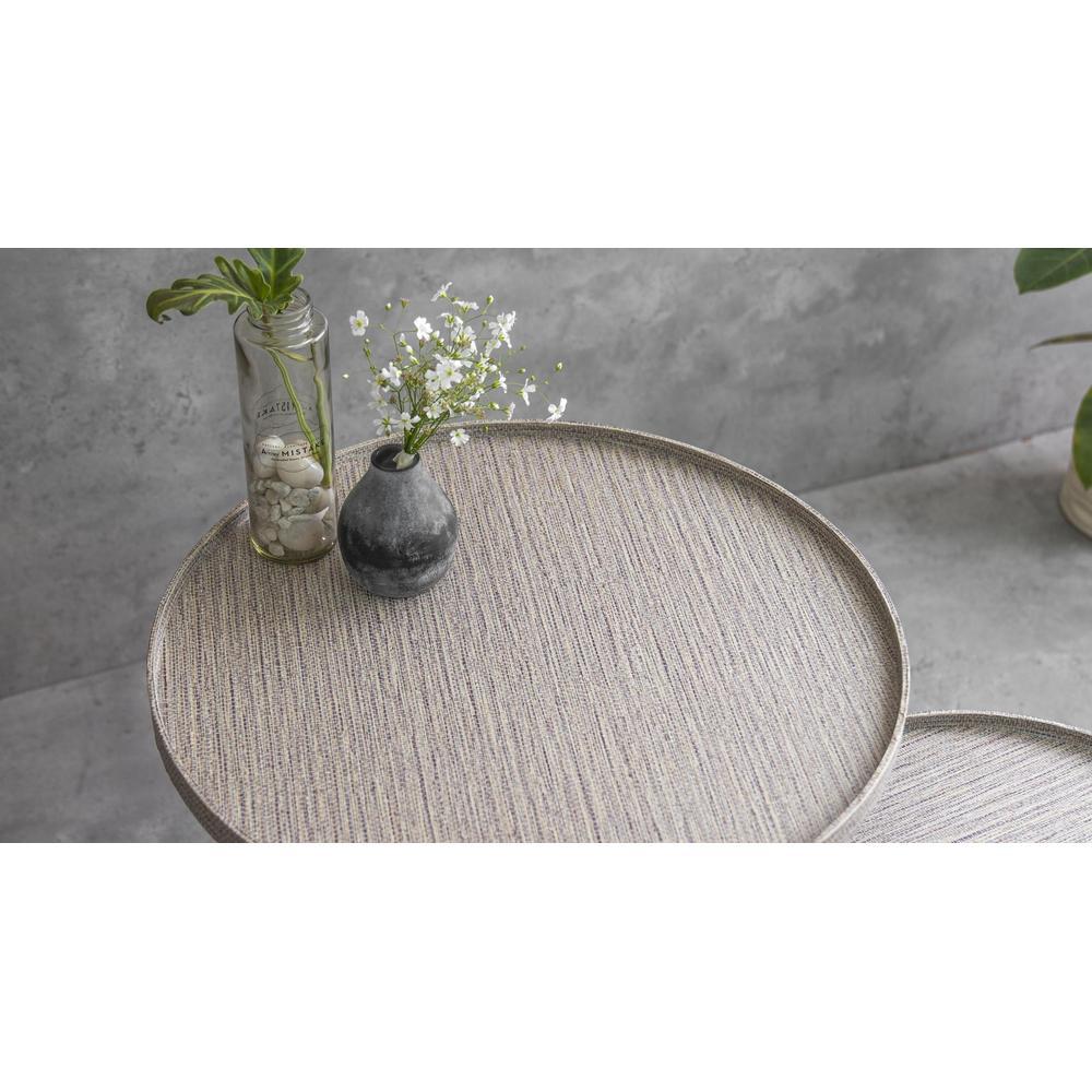 Weave Round Nesting Tables with Wooden Legs, Side Tables, Wooden Tables, Living Room Decor by A Tiny Mistake