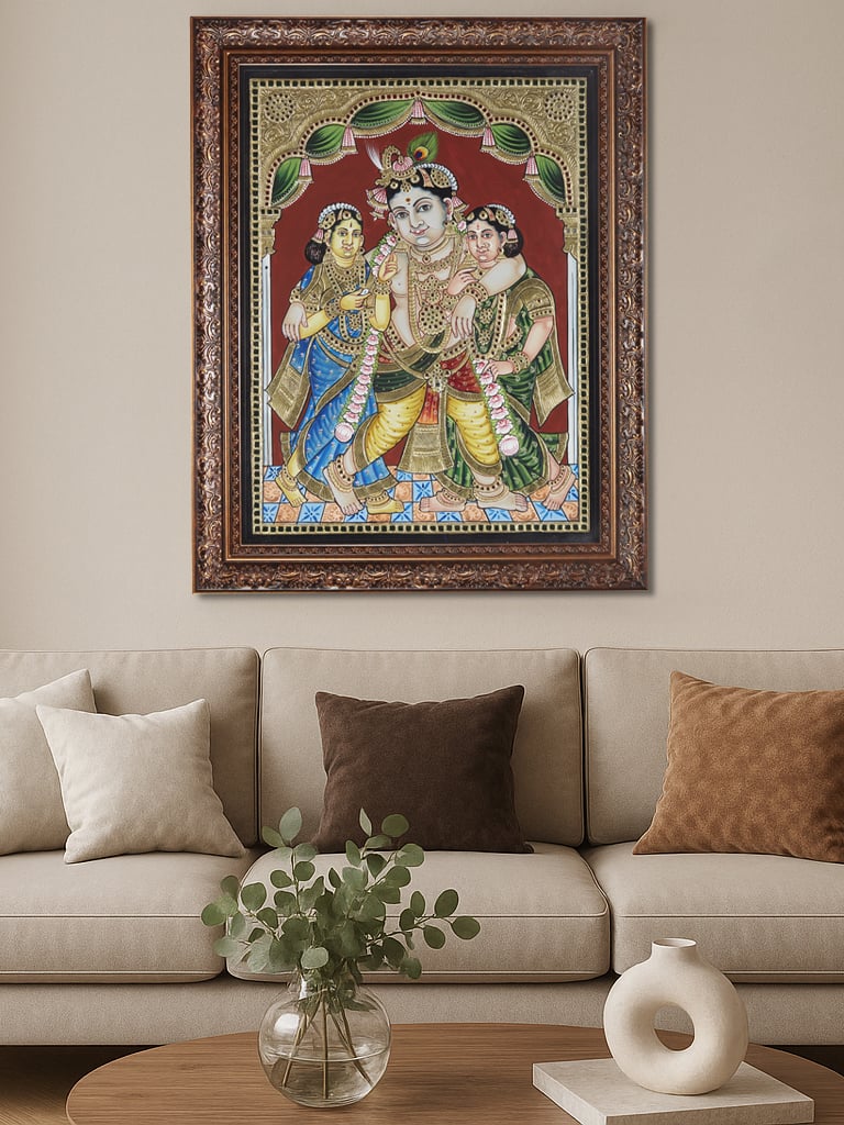Krishna Thanjavur Painting
