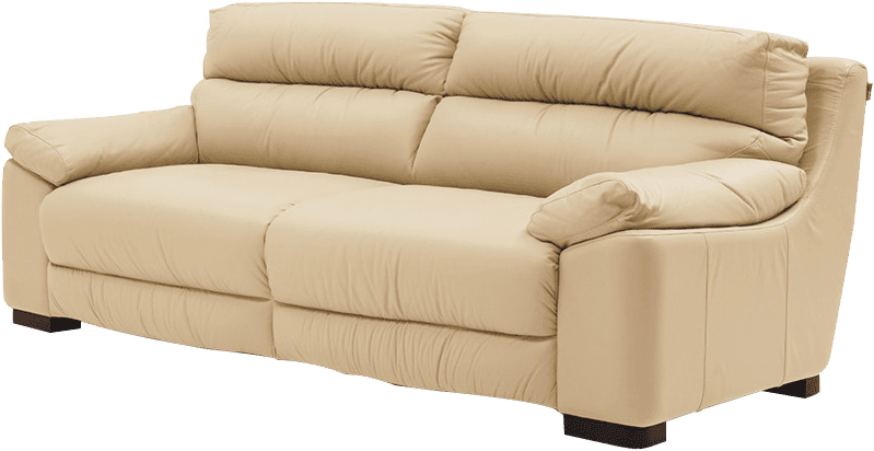 Thiene 3 Seater Leather Sofa in Cream Colour