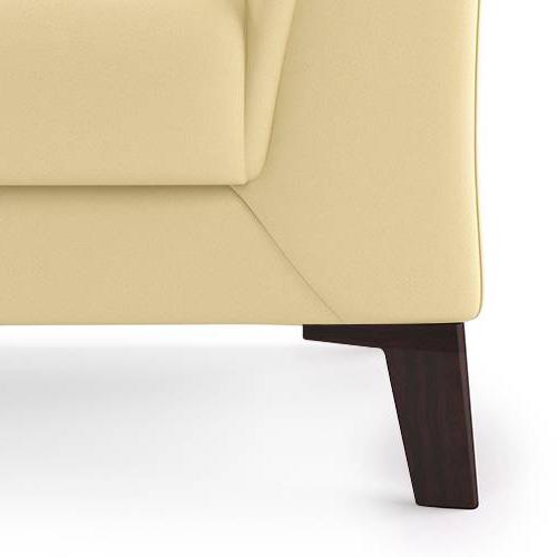 Weston 3 Seater Half Leather Sofa in Cream Colour