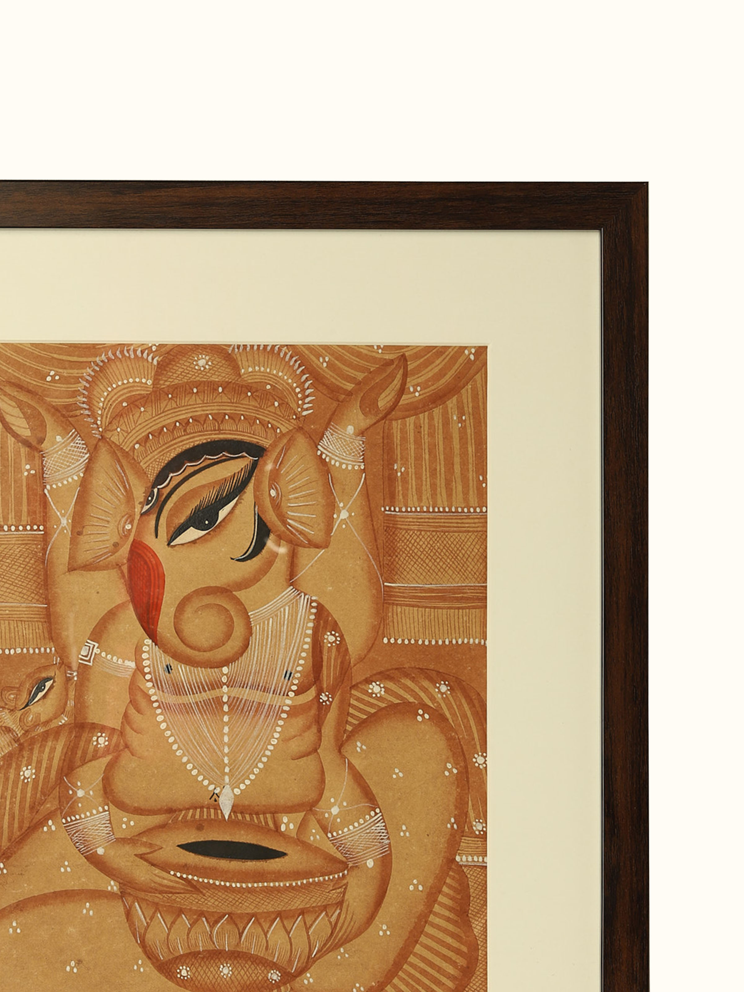 Ganesha on Mooshik Kalighat Painting
