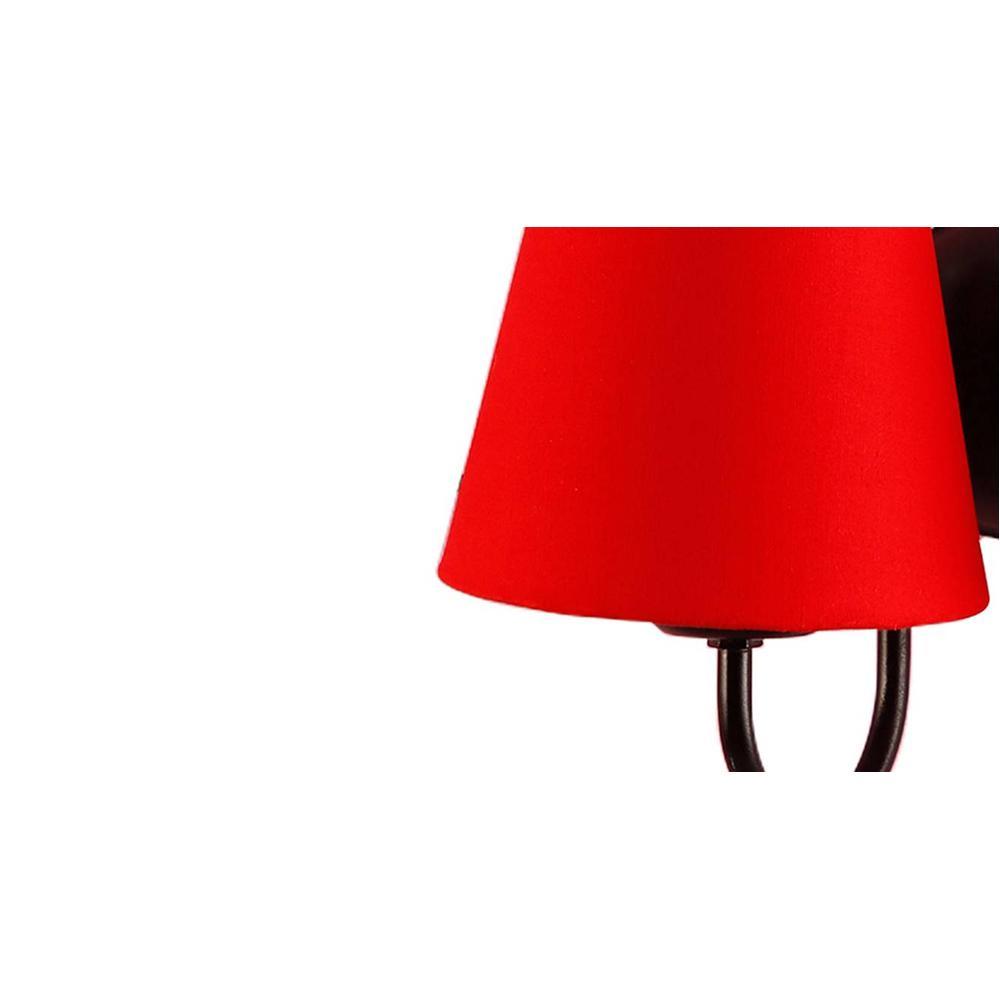 Hether Red Fabric Wall Light