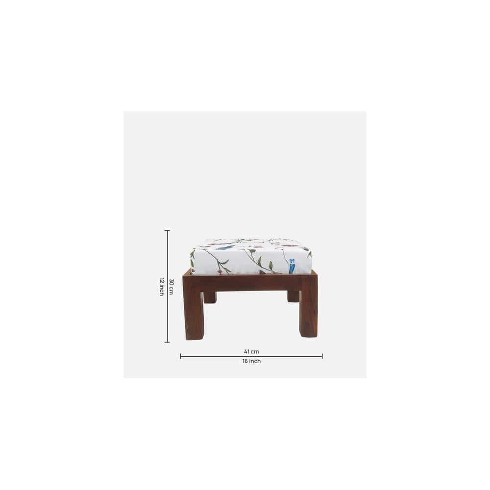 solaer solid wood  ottoman in  provincial teak finish