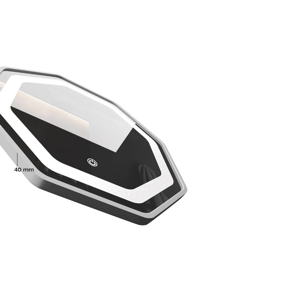 Aluminium LED Octagon Decorative wall mirror by elegant arts and frames (Mirror size 700mm)