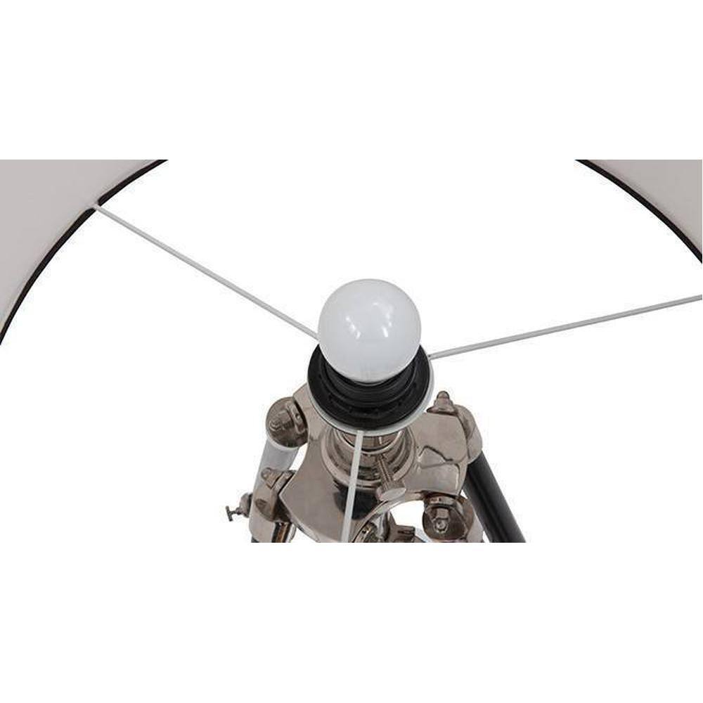 Hubble Tripod Floor Lamp Colour Cotton White Drum Shade