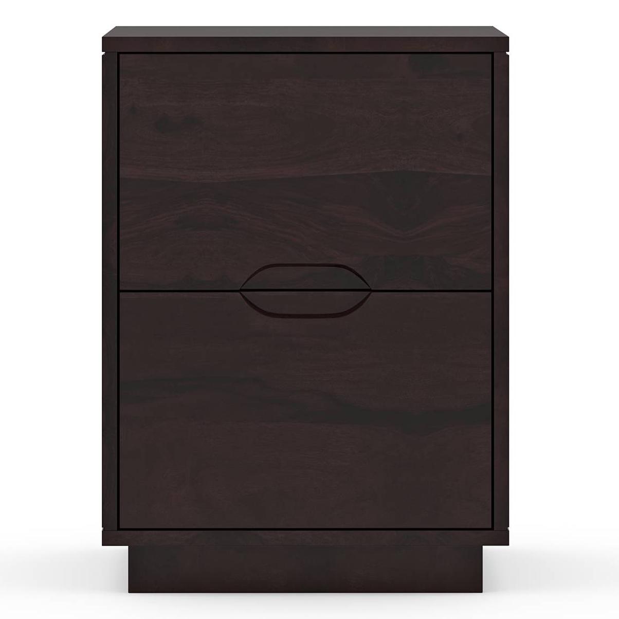 Zephyr Solid Wood Bedside Table in Mahogany Finish