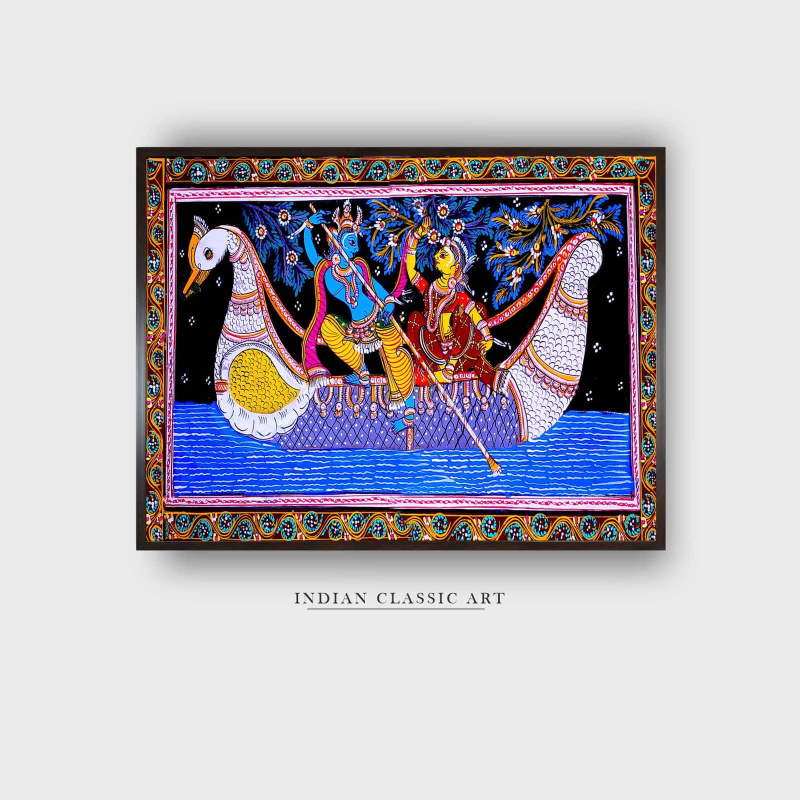 Madhubani Canvas Wall Prints Canvas Wall Prints Set of 2 Multicolor Matte