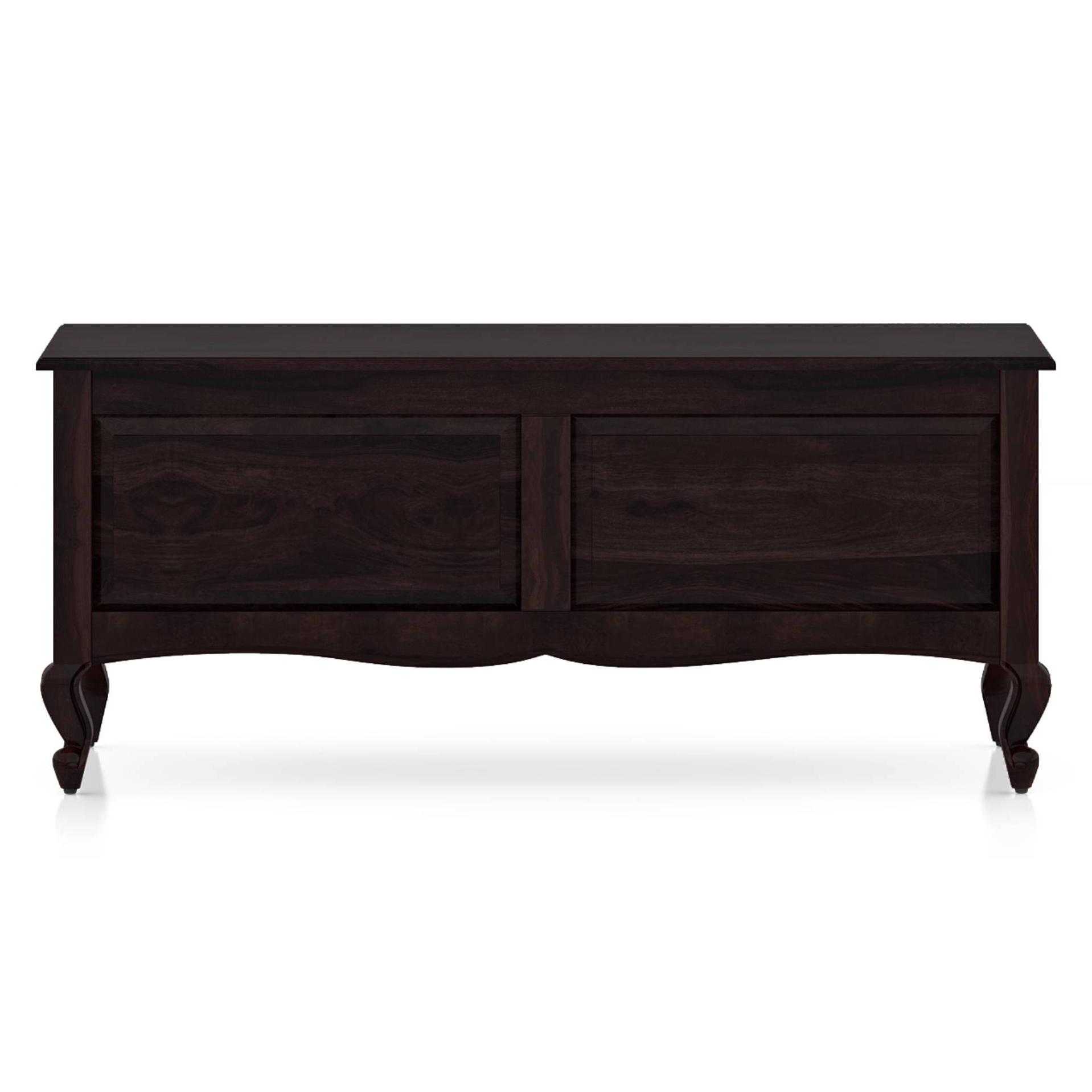 Bunai Solid Wood Free Standing Bar Cabinet In Teak Finish