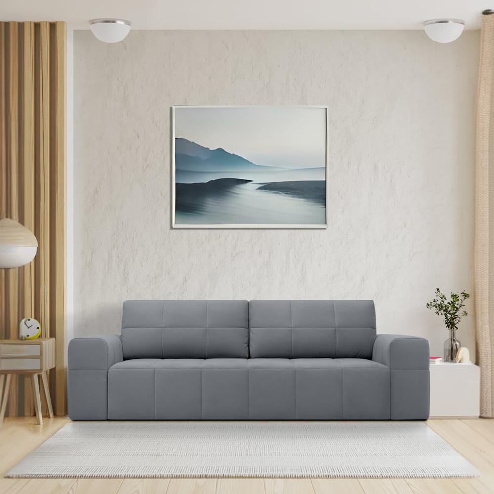 Riyab 3 Seater Pull Out Sofa cum Bed in Grey Colour