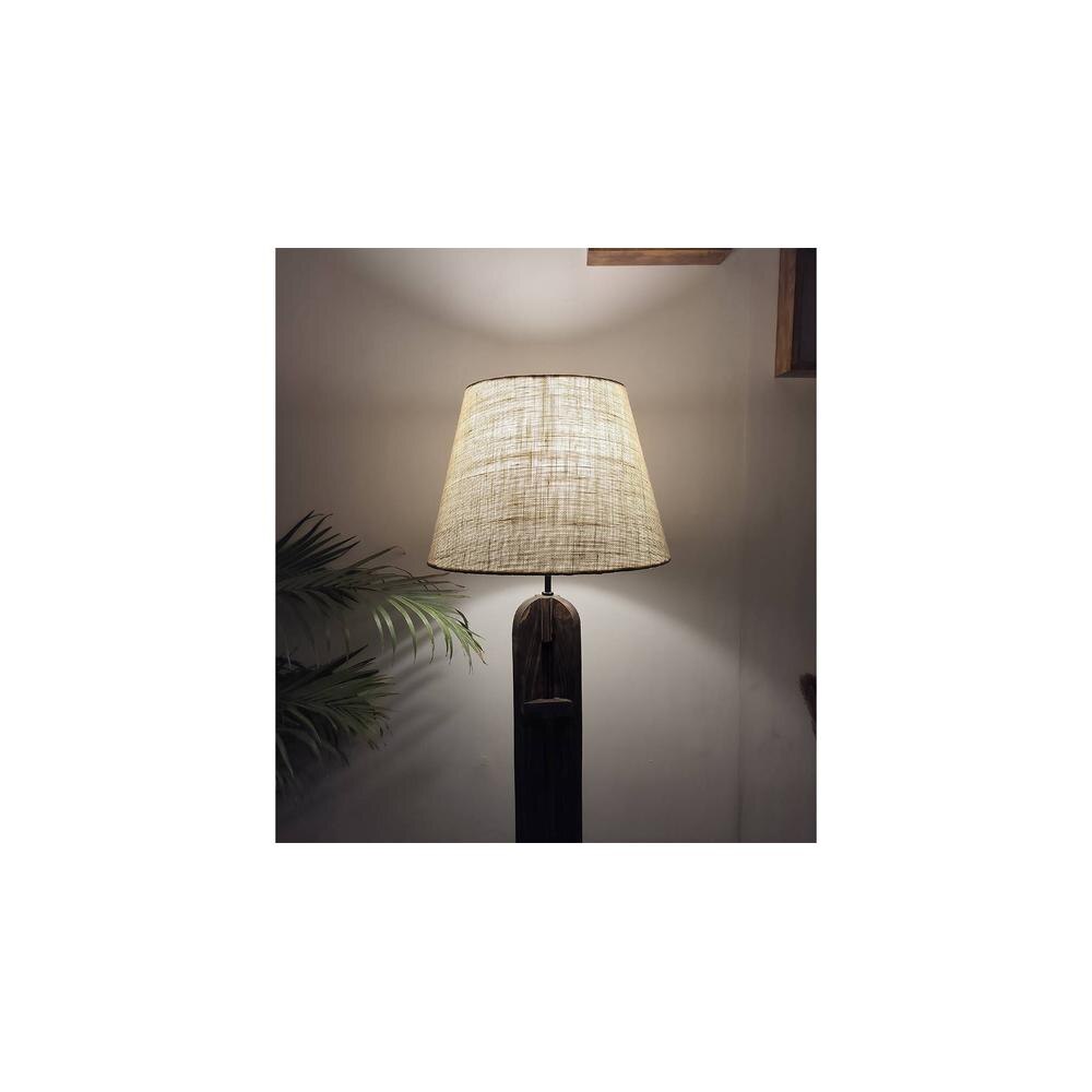 Damien Beige Jute Floor Lamp with Beige Jute Base