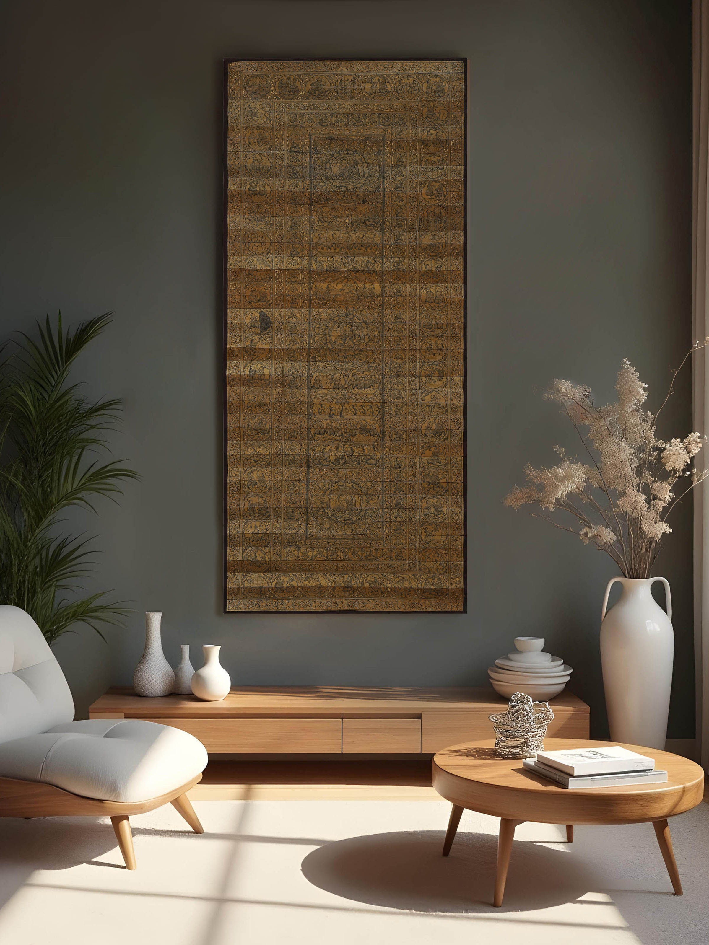 Krishna Mandala Palm Leaf Engraving