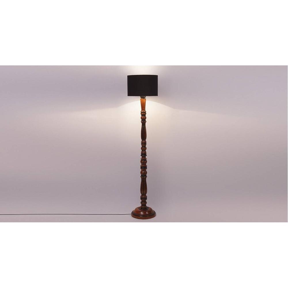 Camryn Brown Cotton Shade Floor Lamp