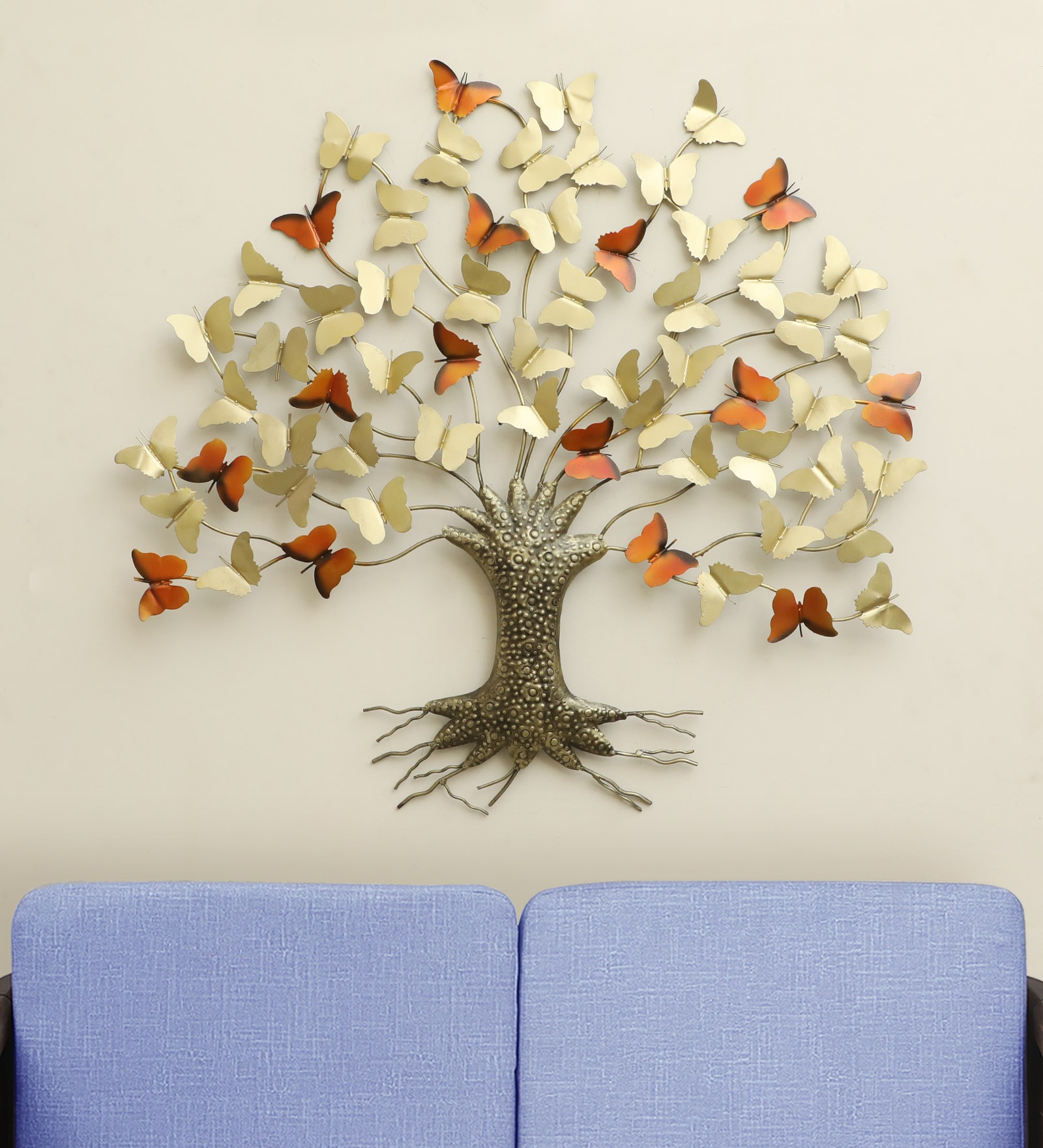 W-Paarvi Abstract Metal Wall Decor in Multicolor Set of 1 - Vedas Exports