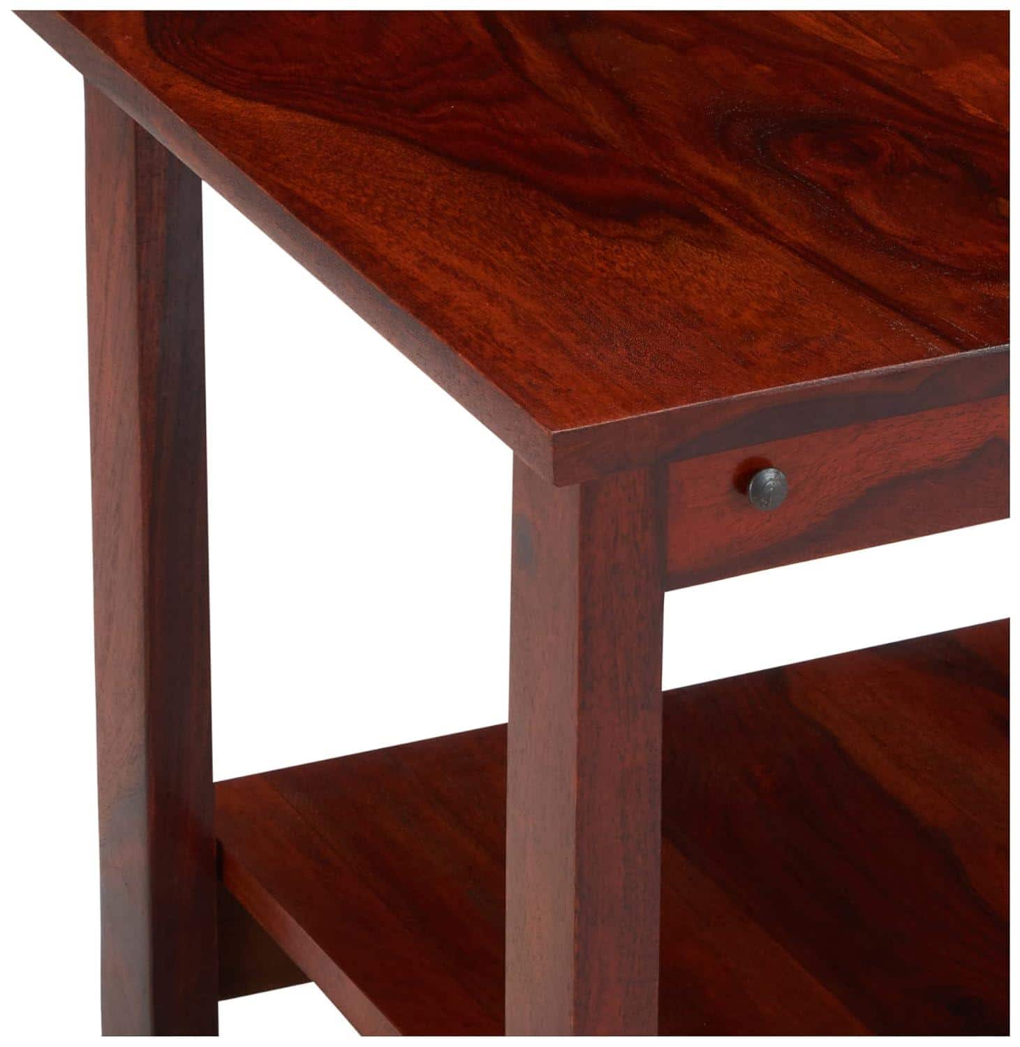 Camden Sheesham Wood Contemporary Square Coffee Table In Honey Finish