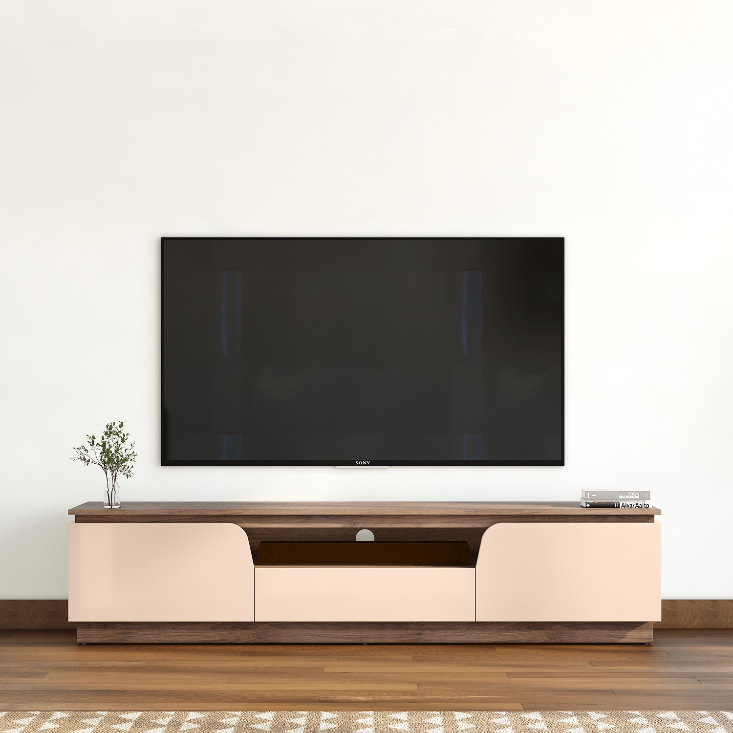 Sydney Modular TV Unit in Beige High Gloss Colour