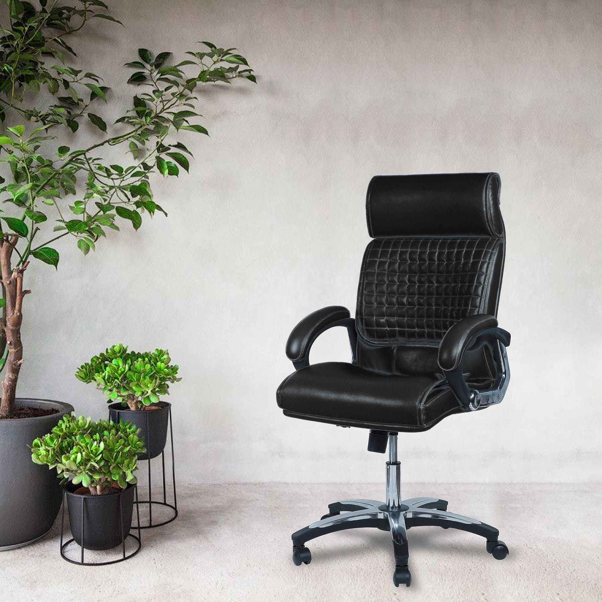 Mearisha High Back Executive Chair in Black Colour