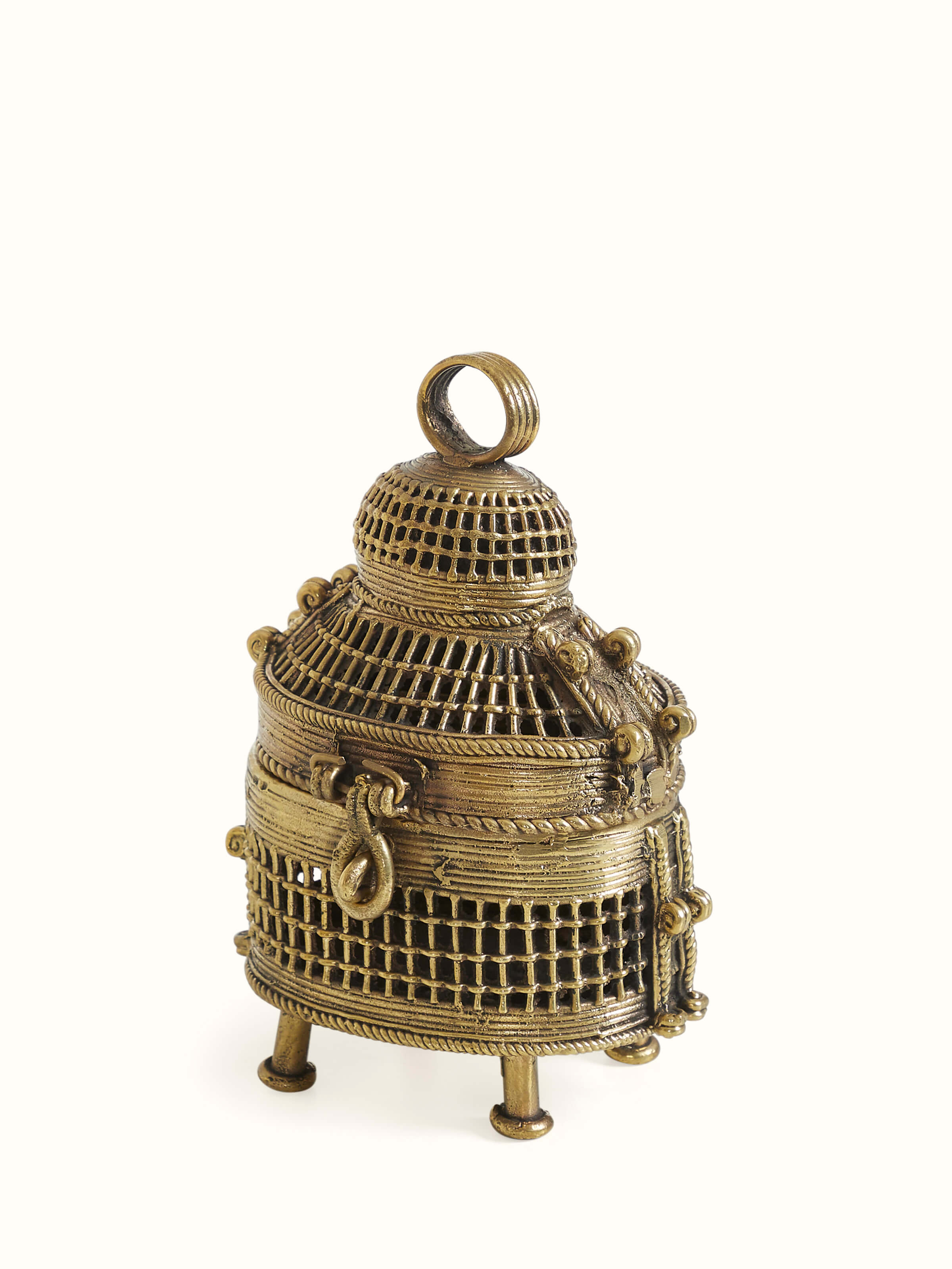 Angled view of Dhokra Brass Box