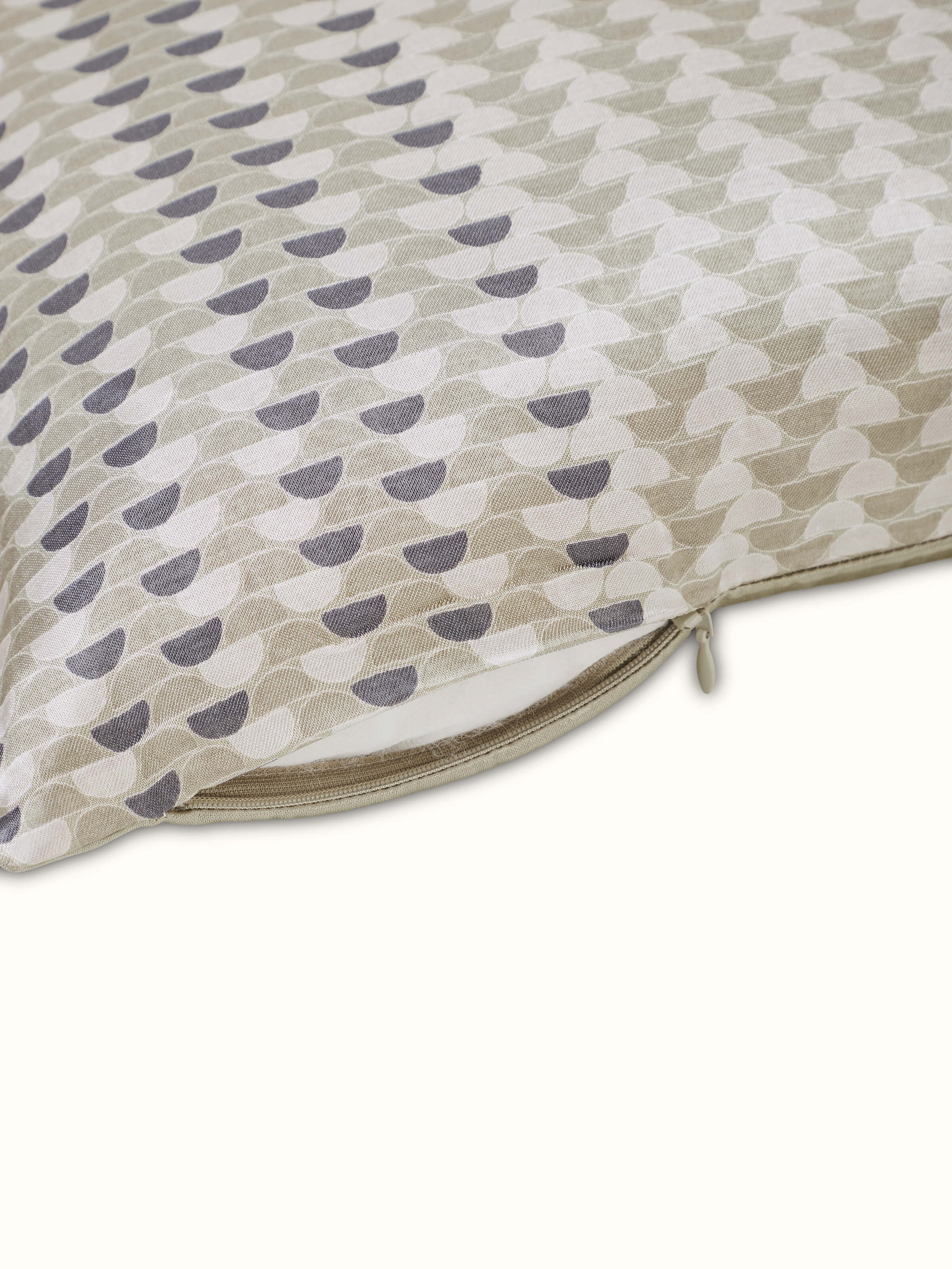 Detailed close-up of the block print texture and fabric weave