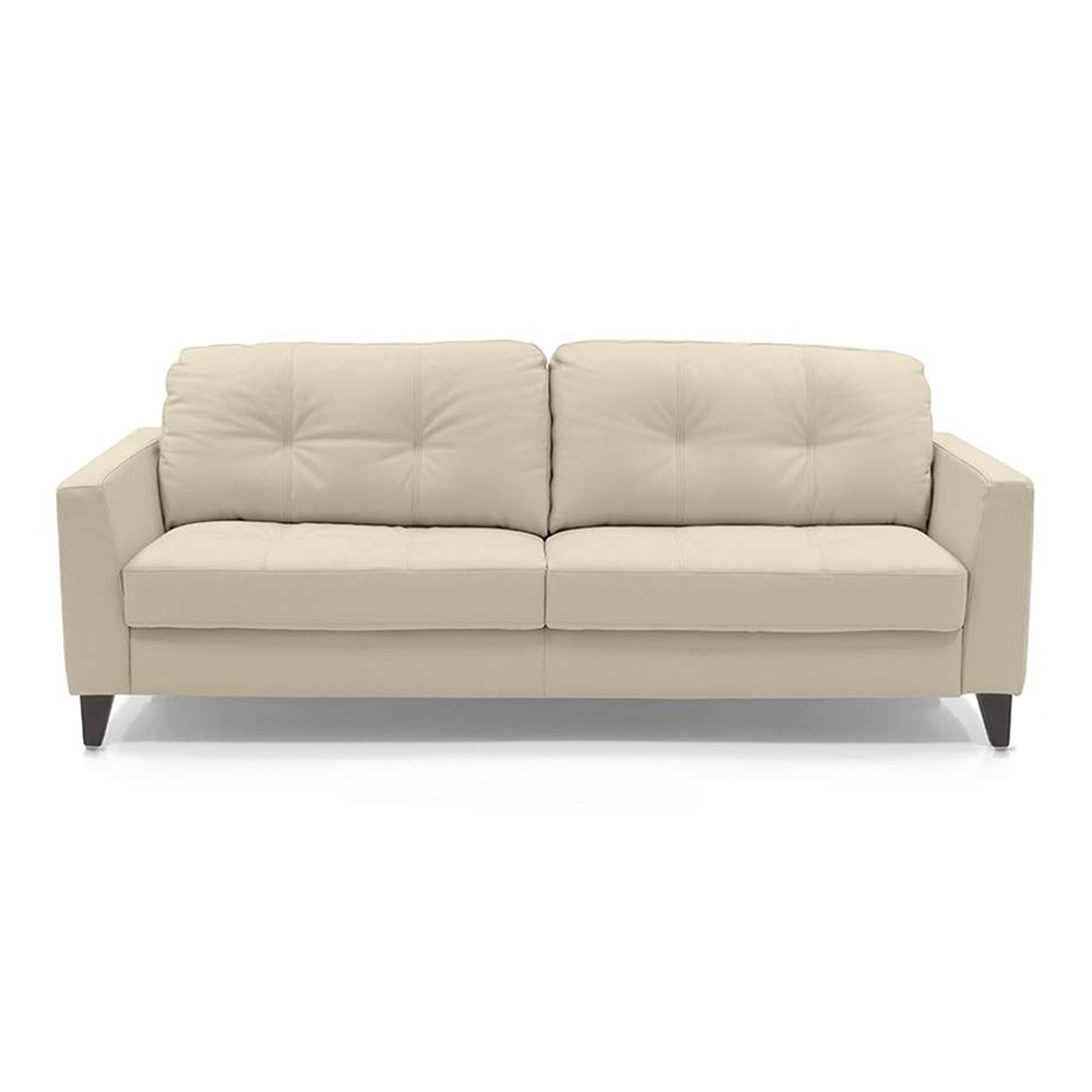 Franco 3 Seater Leather Sofa in Cream Colour