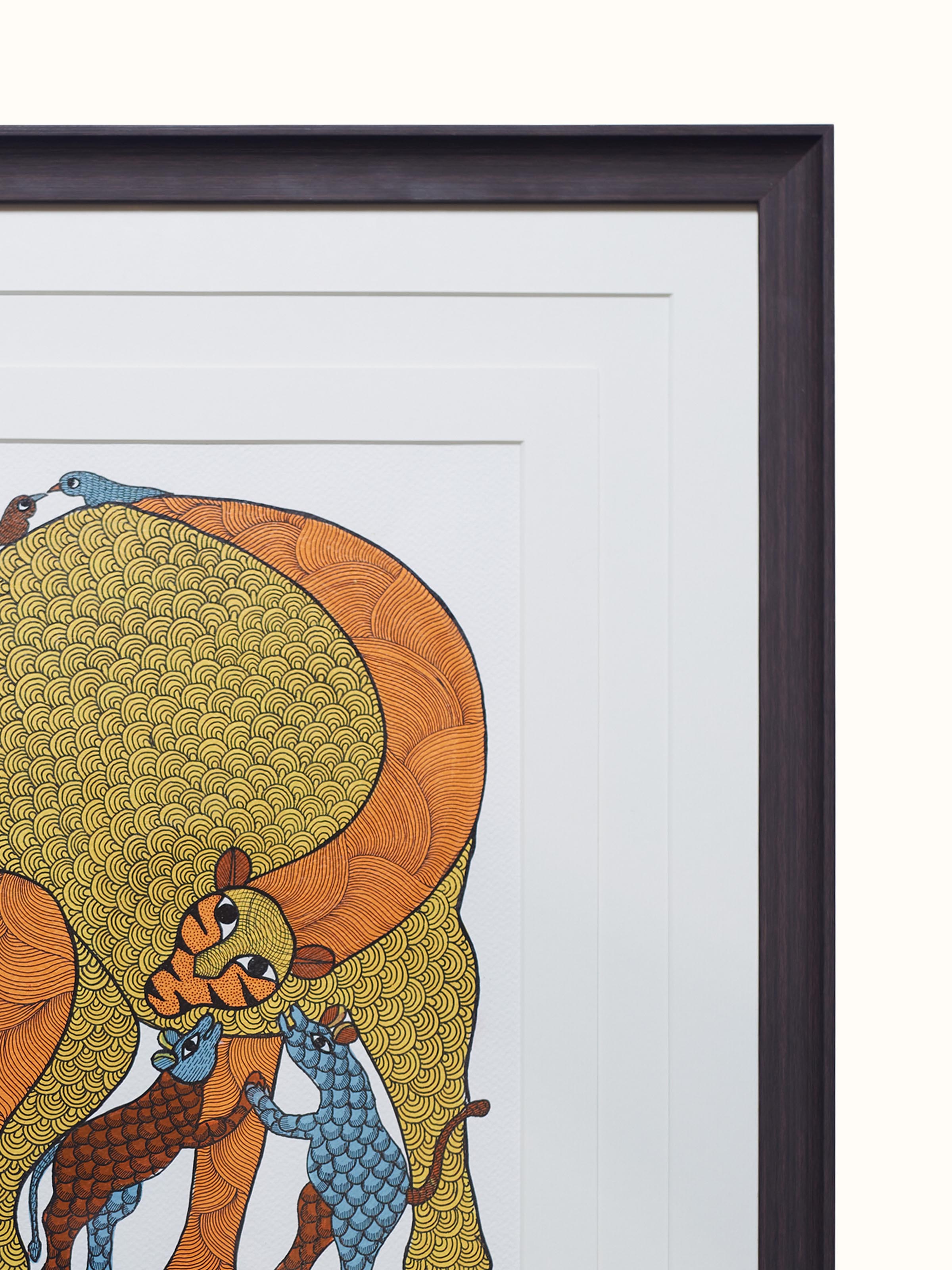 Mother And Child Gond Art