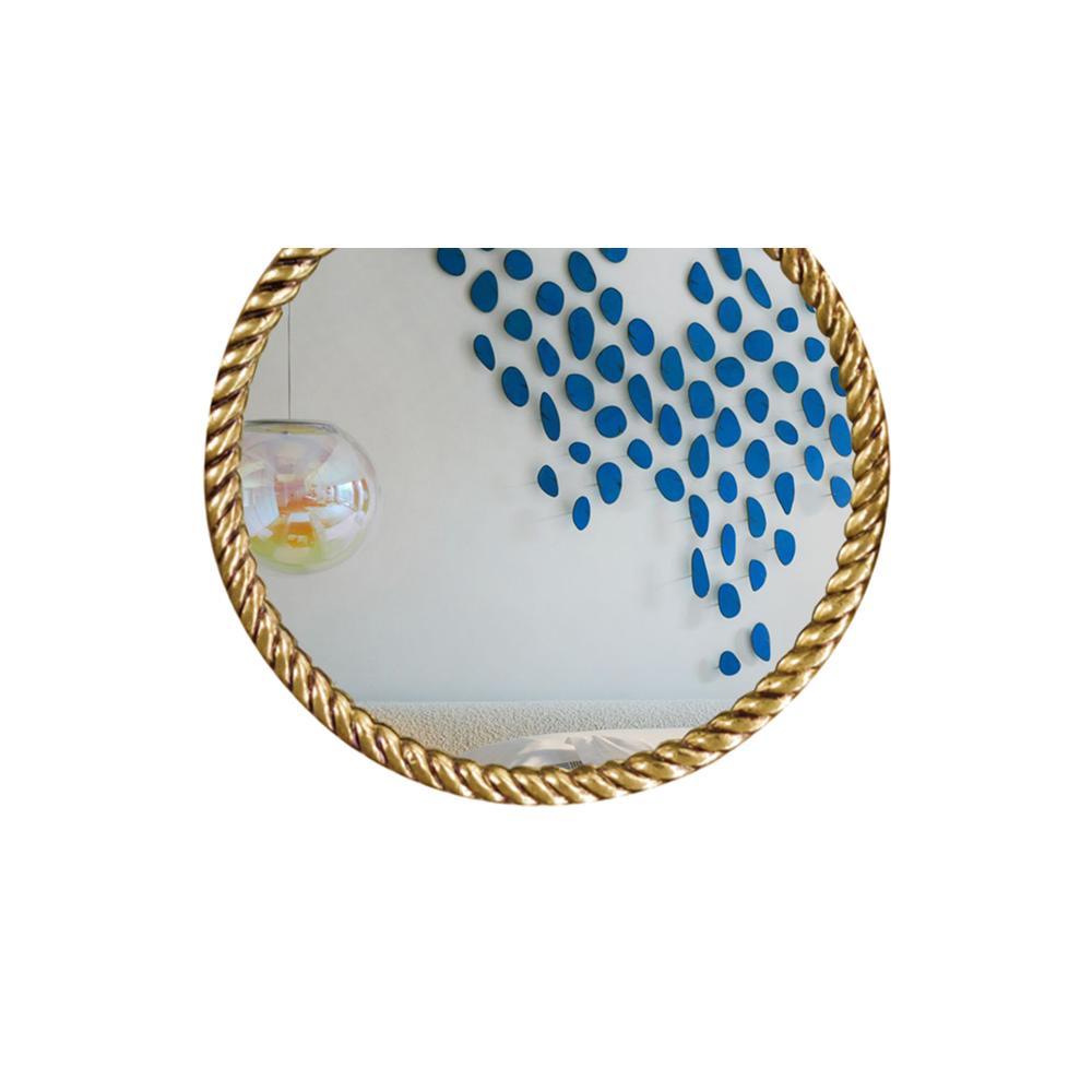 Gleaming Stainless Steel Wall Mirror in Gold Colour