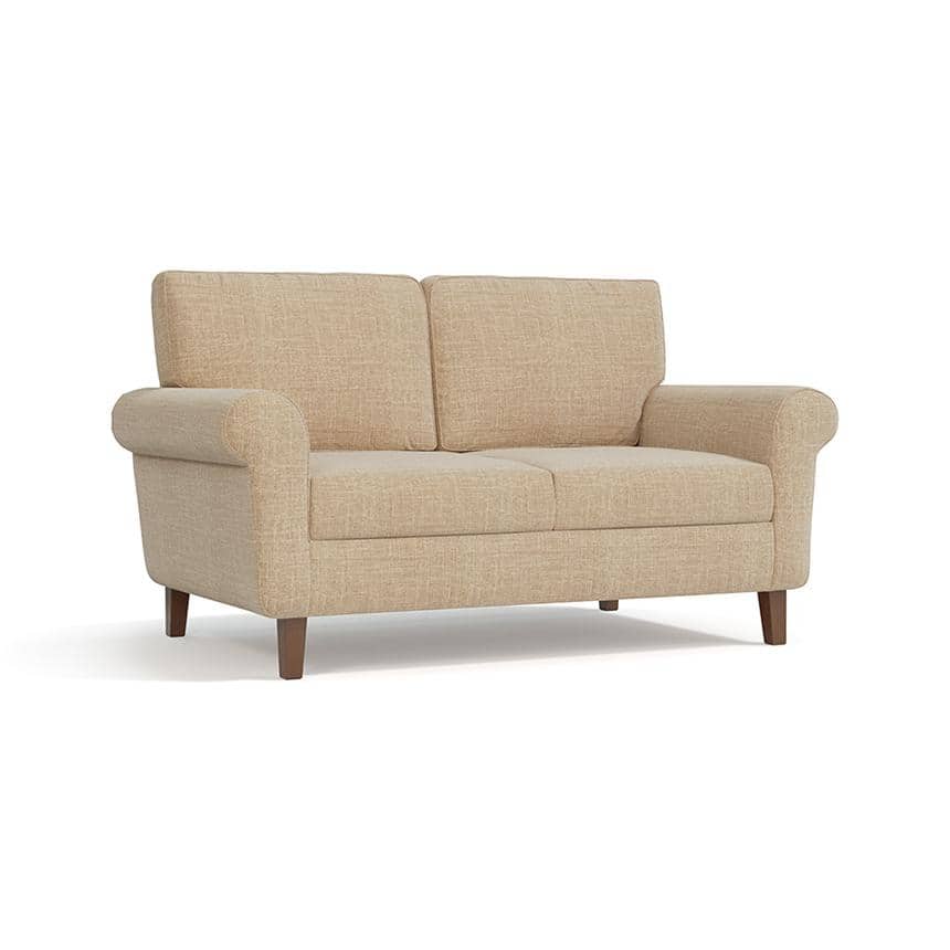 Oxford 2 Seater Fabric Sofa in Sandshell Beige Colour