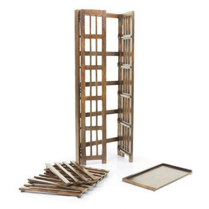 Rhodes Solid Wood Bookshelf in Teak Finish