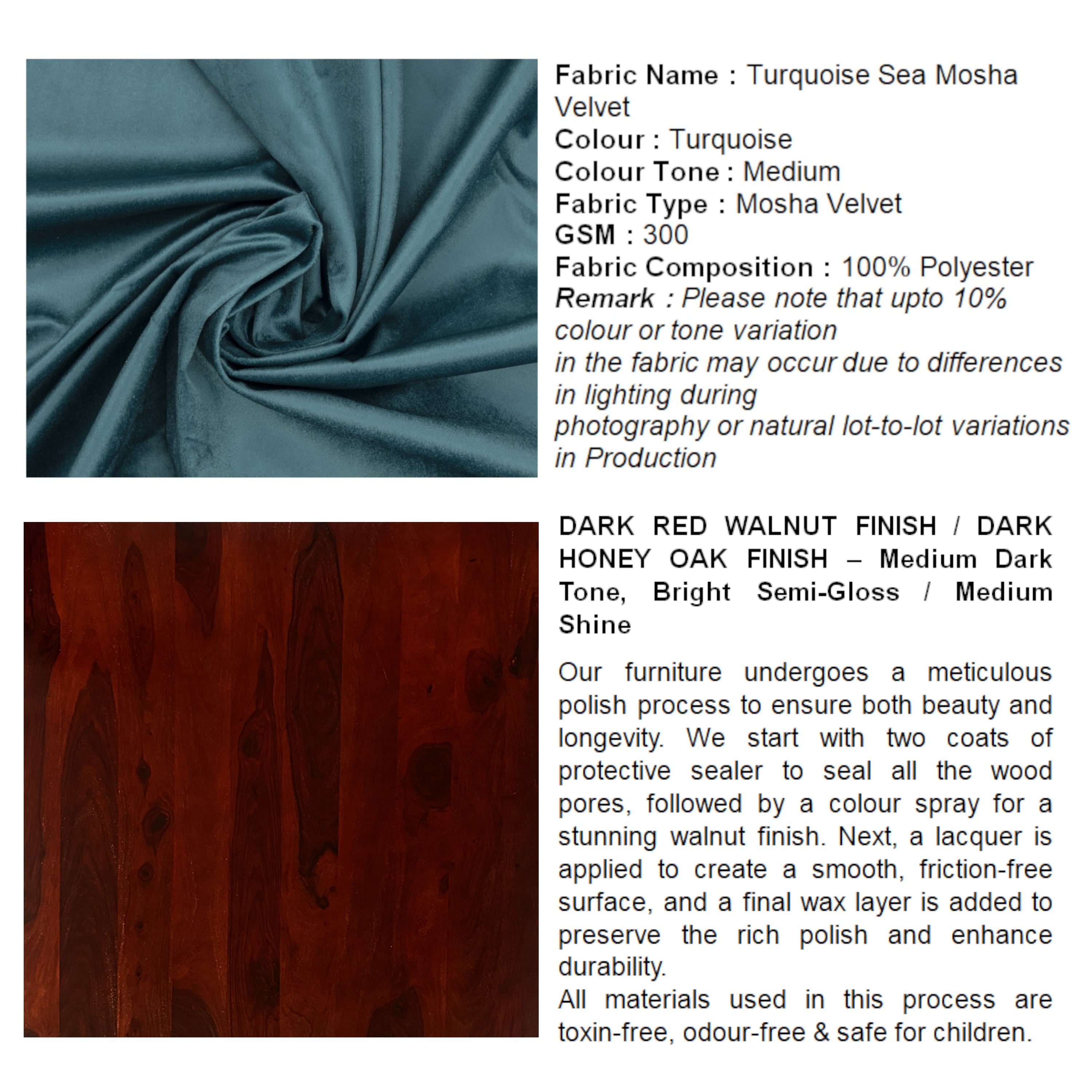 Arista Sheesham Wood Accent Chair Set of 2 in Turquoise