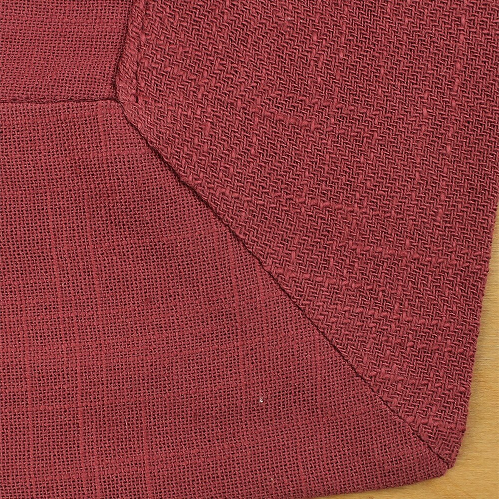 Herringbone 1 Table Cover With Maroon  Colour