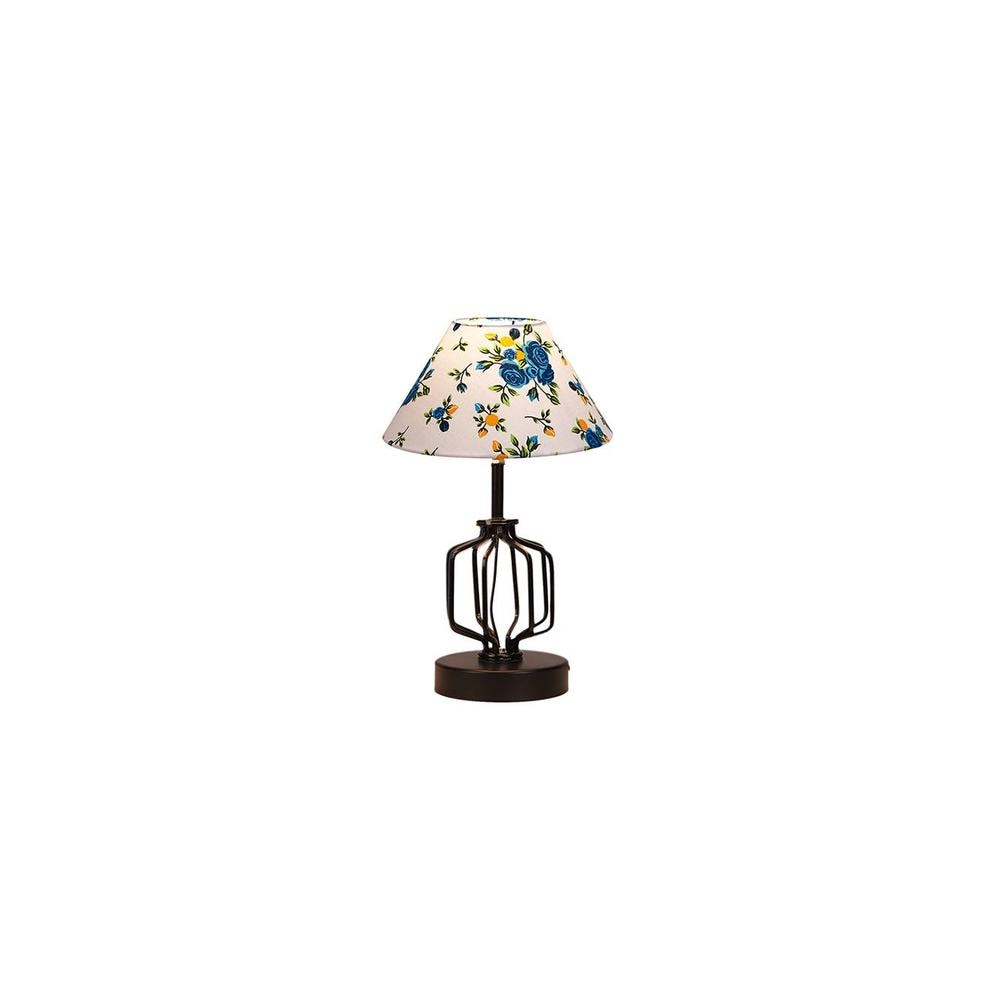Ariyah Multicolor cotton Table lamp with Iron Base
