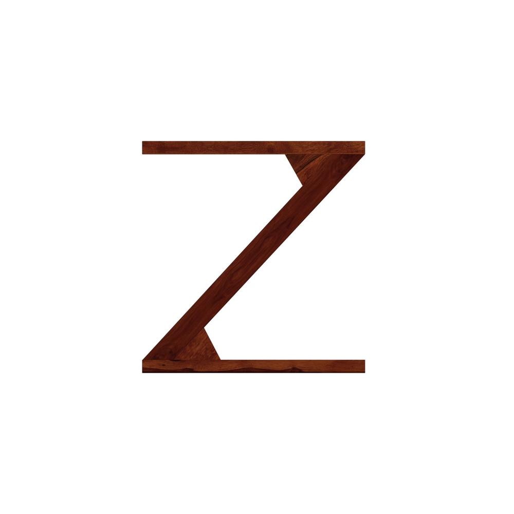 Zanotti Solid Wood Side Table in  Natural Finish