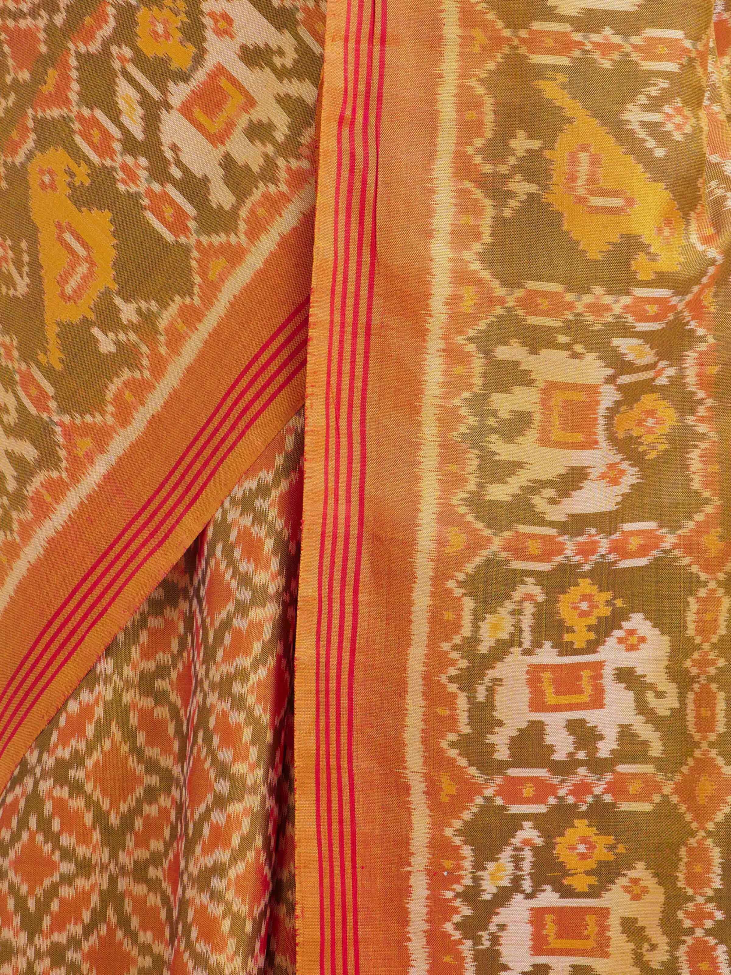 Silk Patola Single Ikat Saree