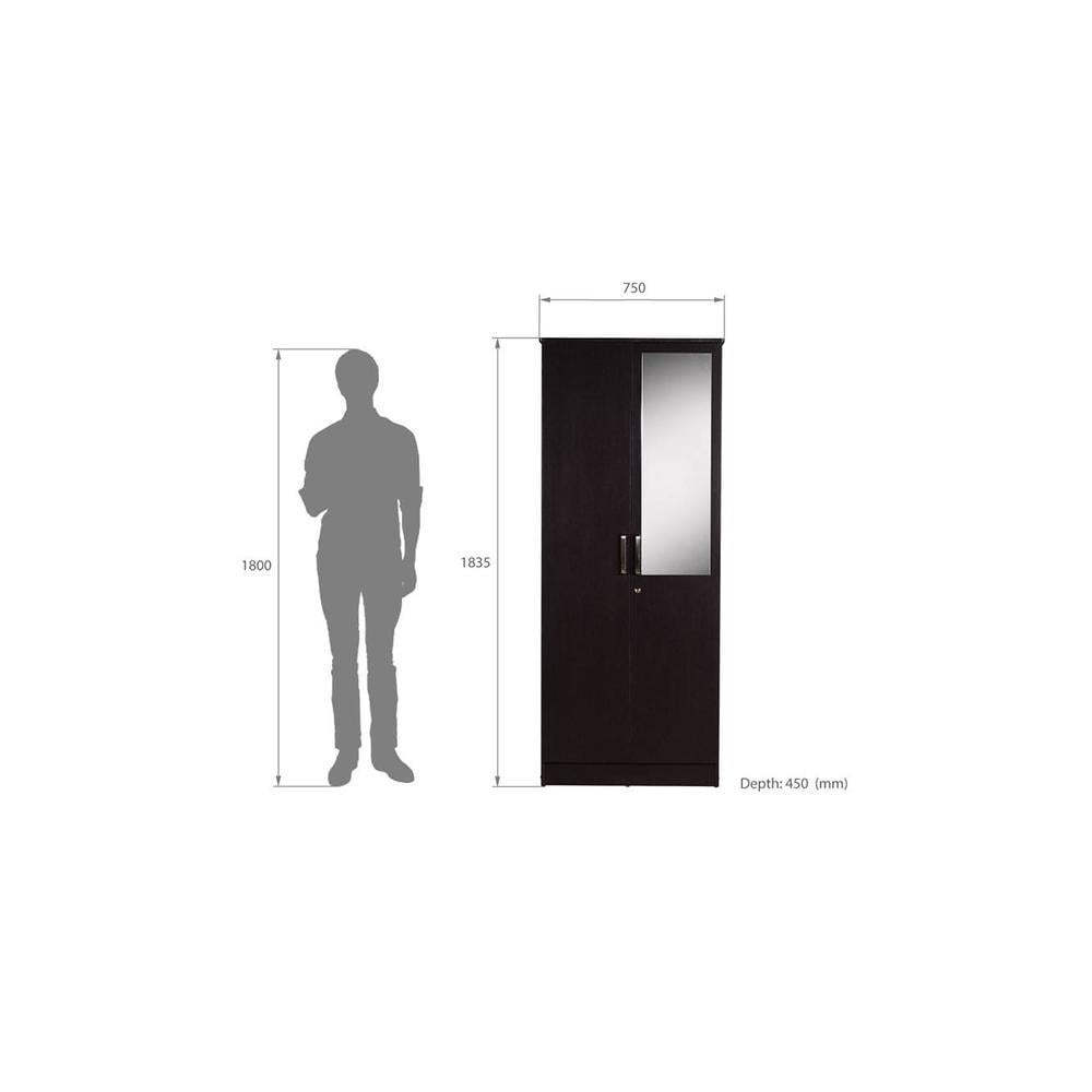 Cassidy 2 door Wardrobe with Mirror