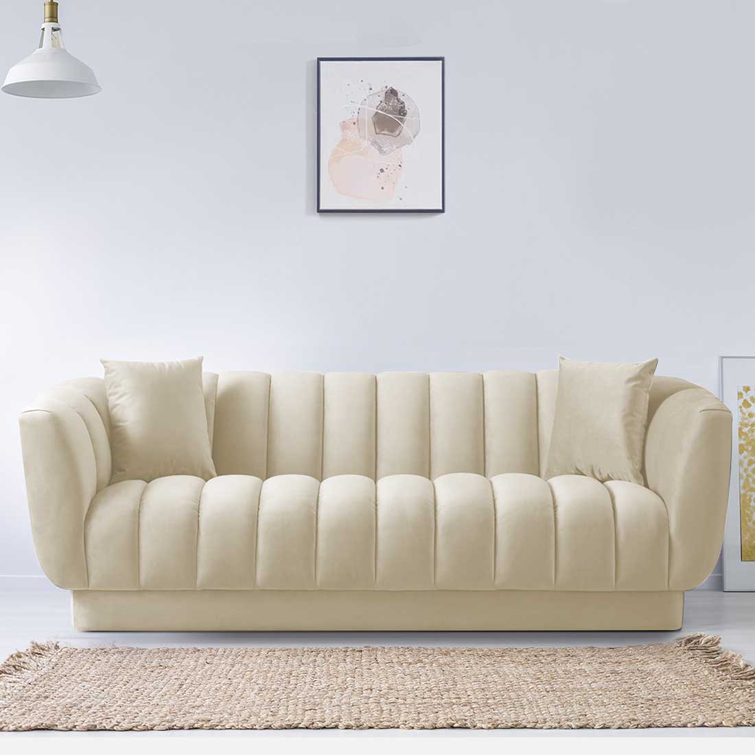 Exalt Fabric Sofa (Beige)
