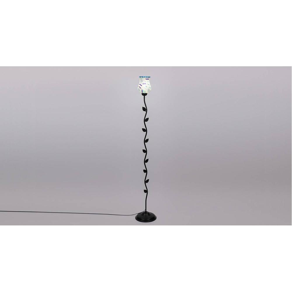 William Black Glass Shade Floor Lamp