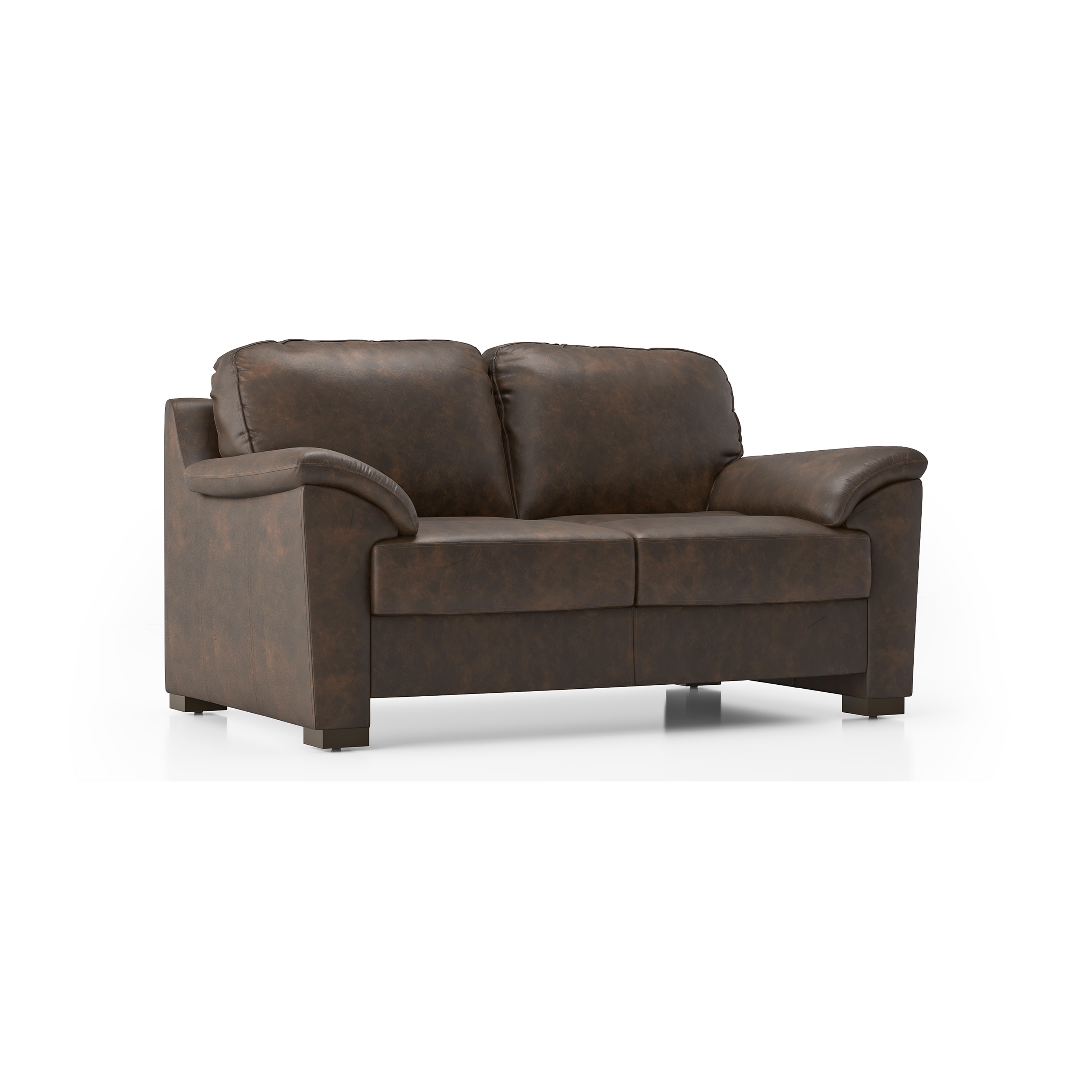 Farina 2 Seater Luxury Italian Leather Sofa In French Roast