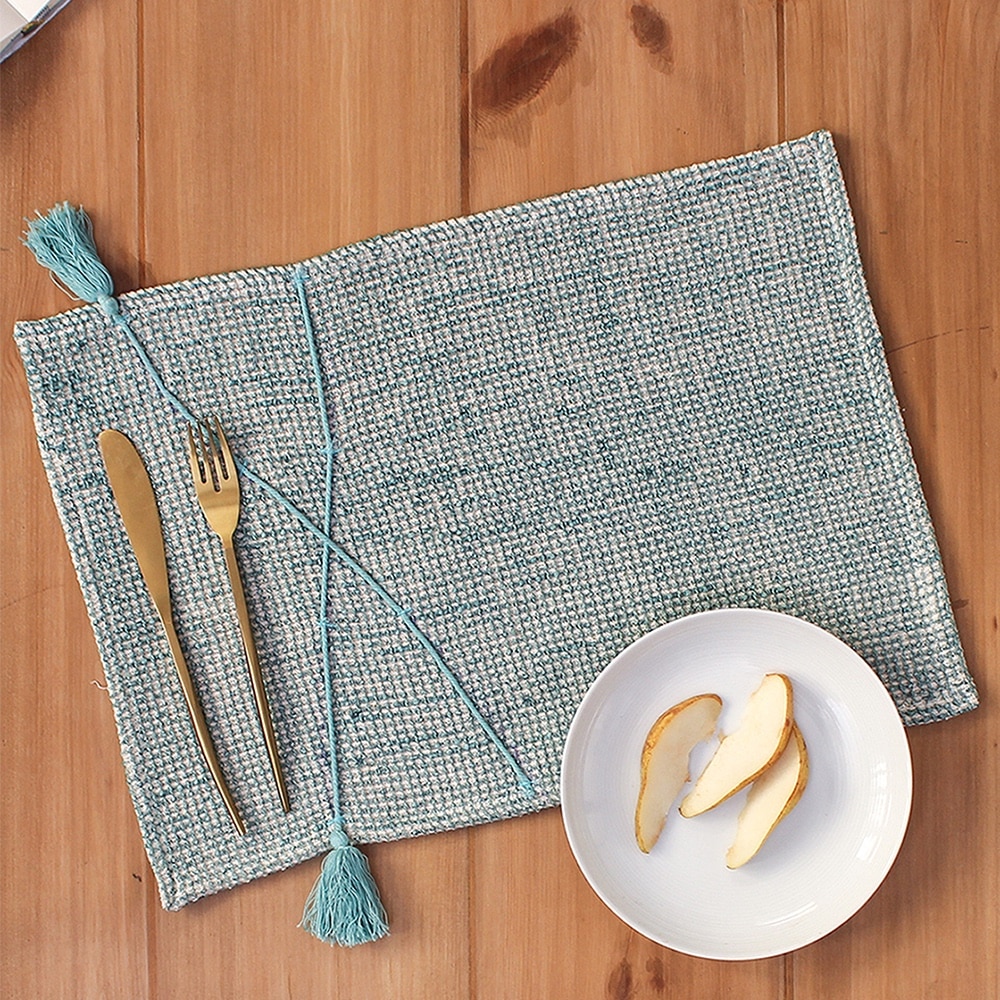 Raalhu Set Of 2 Placemats With Blue Colour