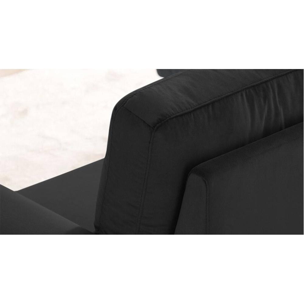 Noah Solid Wood Sofa cum Bed in Black