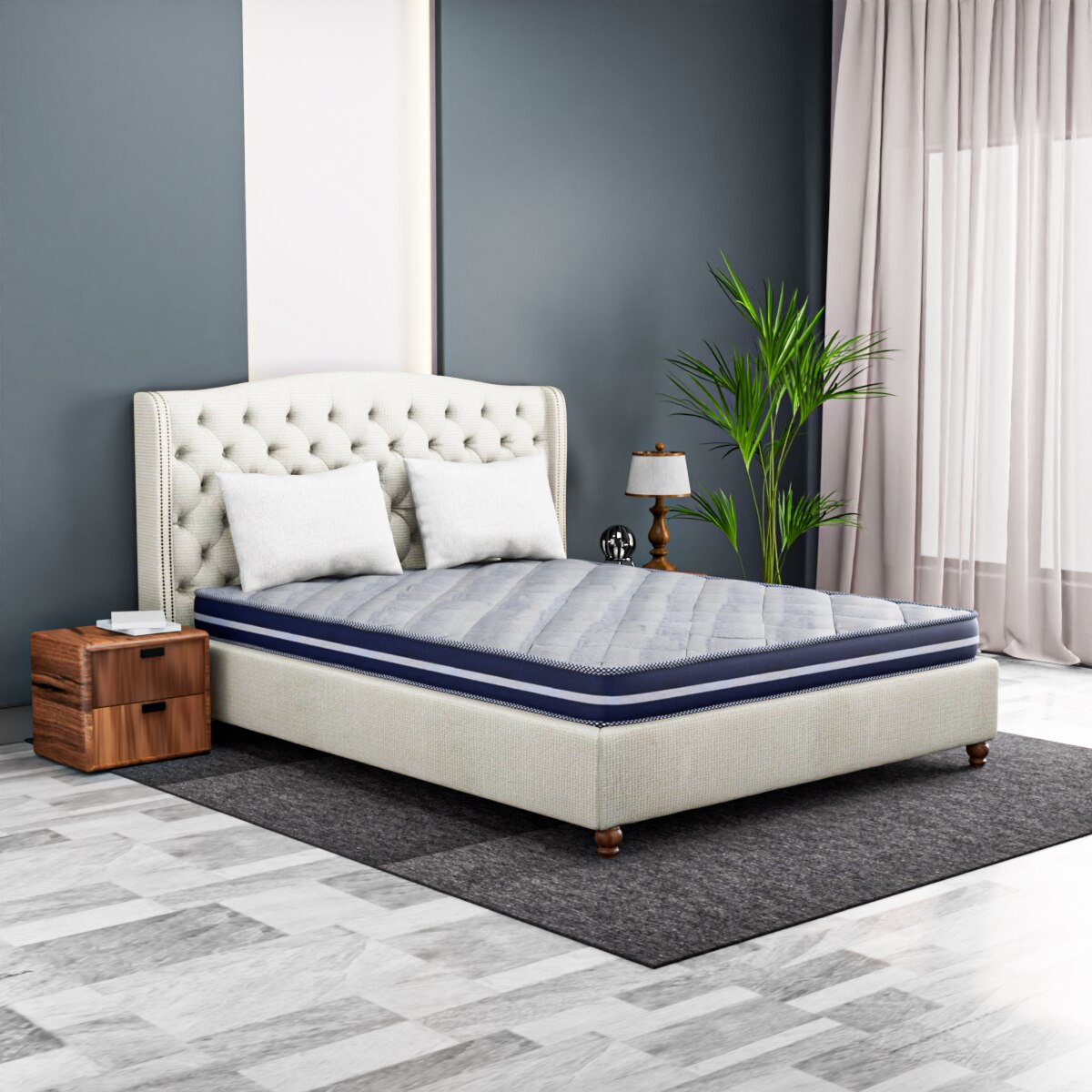 Drilled Air Cool Luxury Bond Memory Queen Mattress 78 X 60 8 Inches