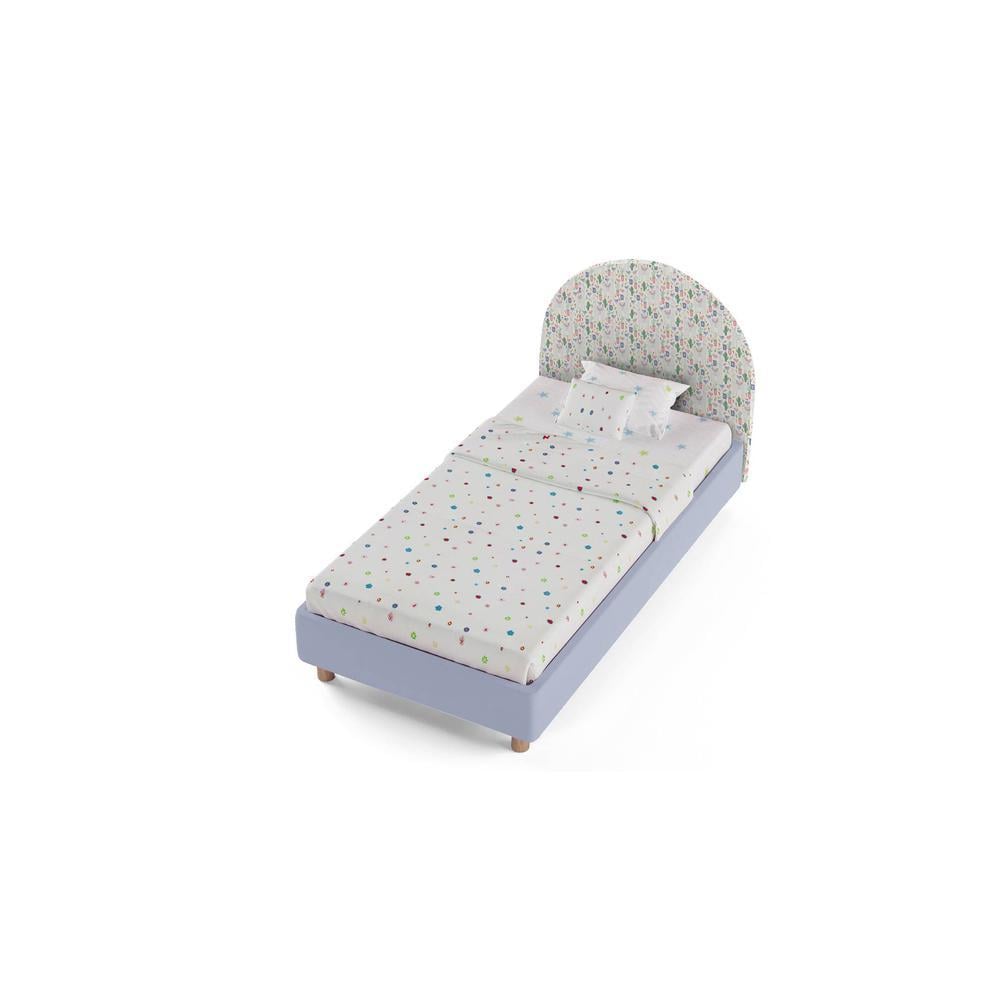 Shoodle Engineered Wood Bed in Blue Colour