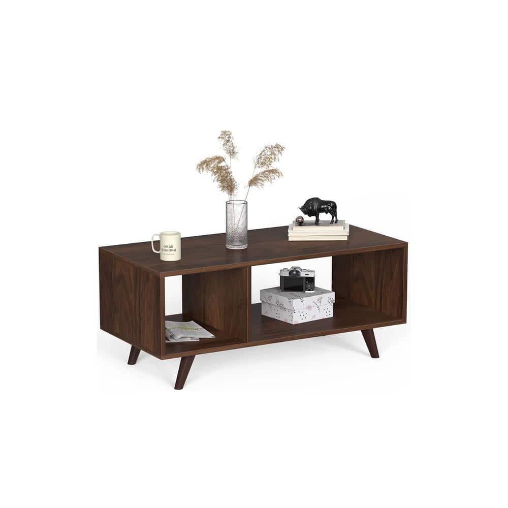 Taury Small Engineered Wood Coffee Center Sofa Tea/Teapoy Console Table (Brown Maple)