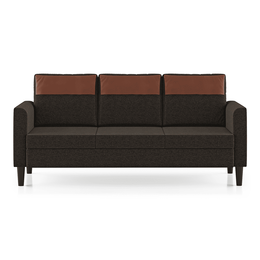 Hugo 3 Seater Fabric Sofa (Cedar Brown)