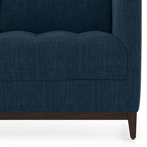 Florence Premium 1 Seater Fabric Sofa in Indigo Blue Colour
